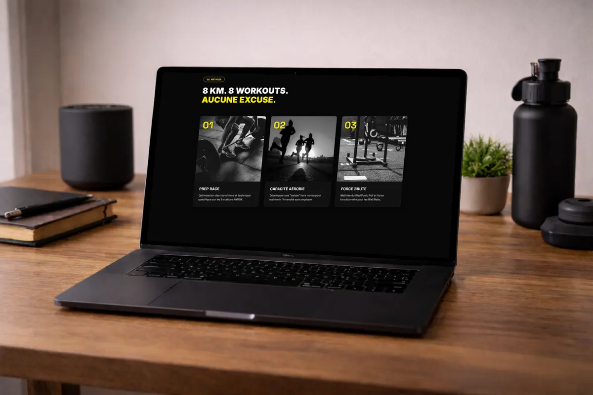 Site web de coaching sportif Julie Faes réalisé par Startblok