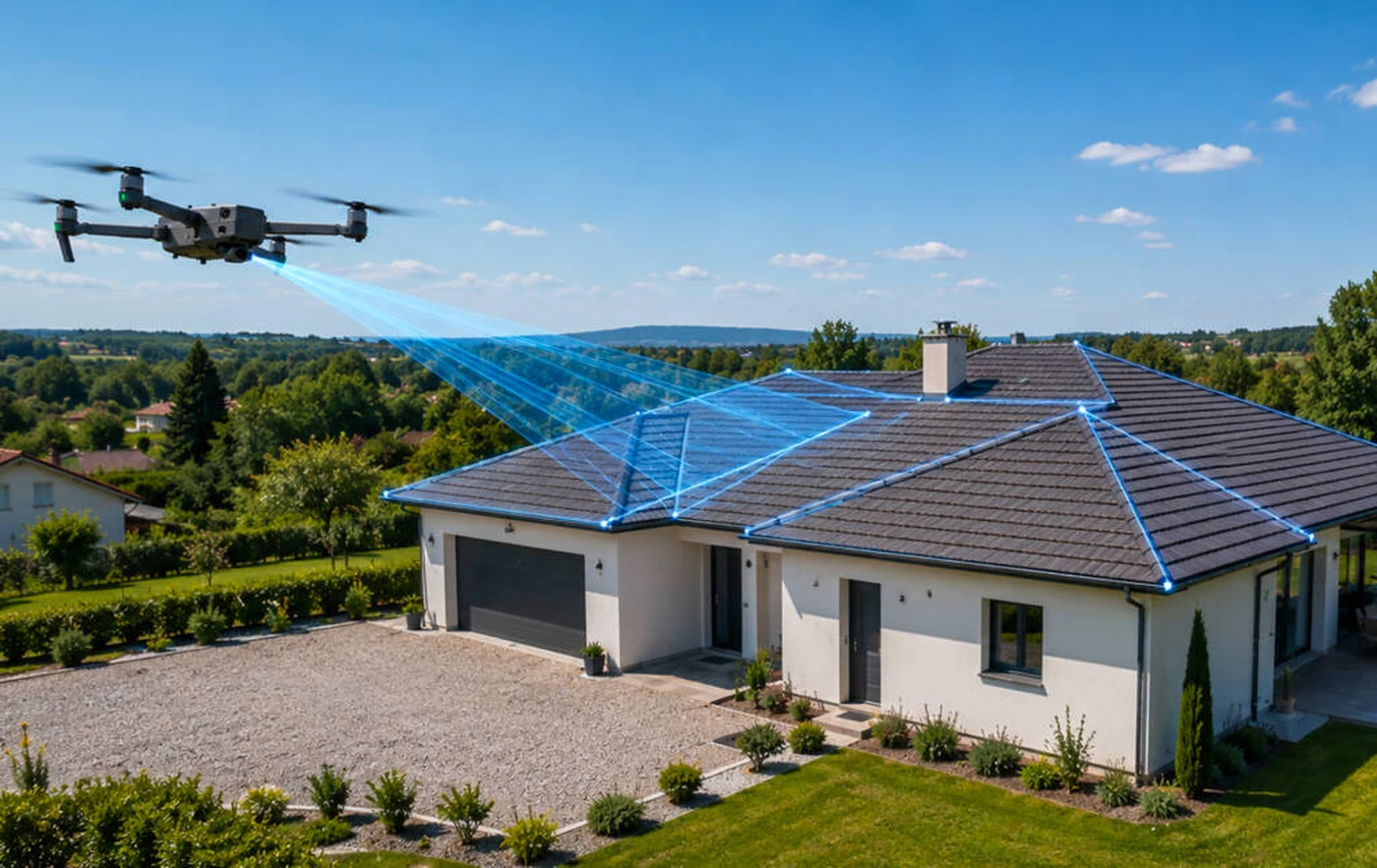 Maison valorisée par un relevé aérien et une vue drone